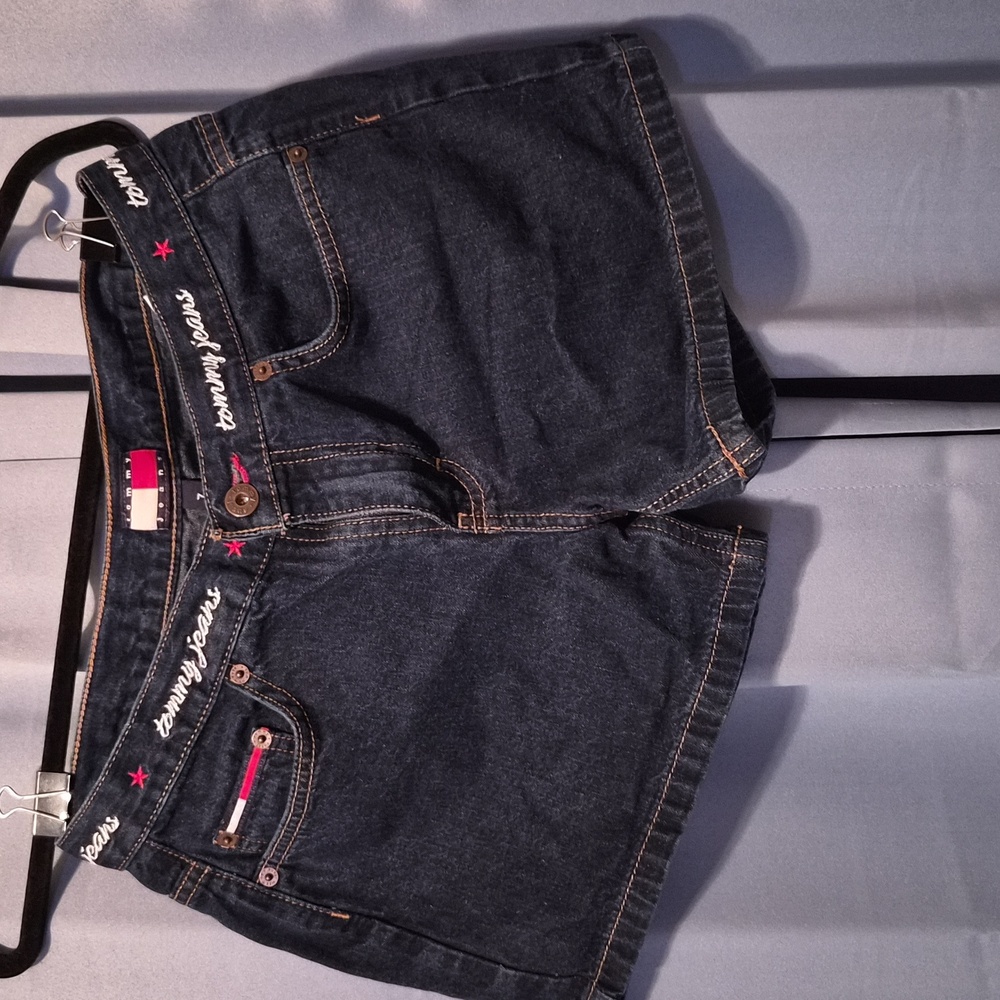 Vintage Y2K Tommy Hilfiger Denim Embroidered Shorts